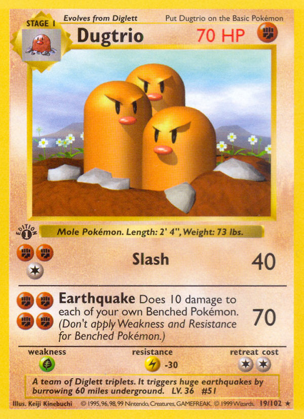 Base set Dugtrio #19/102 first edition